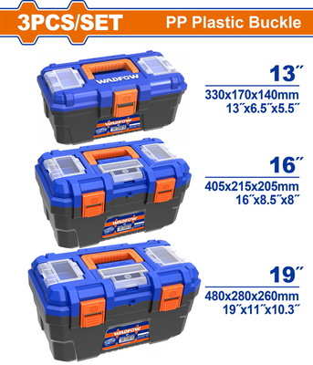 WADFOW 3 Pcs Plastic tool boxes set (WTB2103)