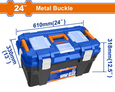 WADFOW ΕΡΓΑΛΕΙΟΘΗΚΗ ΠΛΑΣΤΙΚΗ 24" ΜΕ ΜΕΤΑΛ. ΚΟΥΜΠΩΜΑΤΑ (WTB3324)