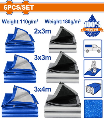 WADFOW 6 Pcs tarp set ONE PROMOTION (WTQ9106)