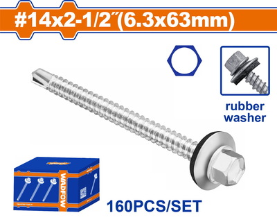 WADFOW Hex self drilling screw with rubber washer (WXS4516)
