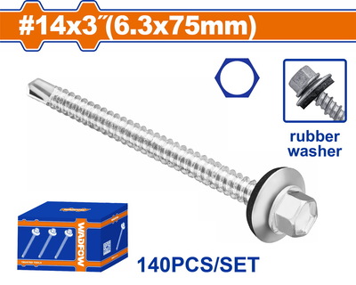 WADFOW Hex self drilling screw with rubber washer (WXS4517)