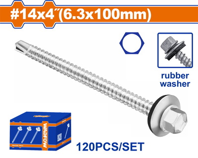 WADFOW Hex self drilling screw with rubber washer (WXS4518)