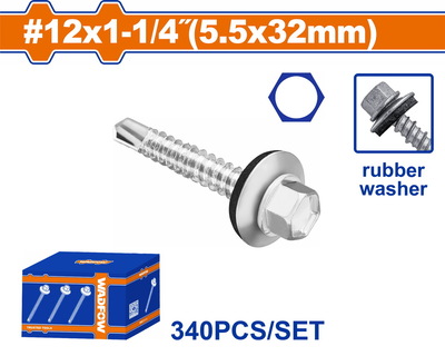WADFOW Hex self drilling screw with rubber washer (WXS4523)