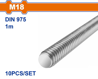 WADFOW ΝΤΙΖΑ-ΟΛΟΠΑΣΟ ΓΑΛΒΑΝΙΖΕ 4.8 DIN975 18mm / 1m (WXSZ318)